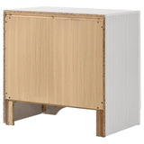 White 2-drawer Nightstand with Hidden Jewelry Tray B062P145596