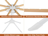 Foldable Bamboo Clothes Drying Rack with 40 Hanger Slots, Space Saving Laundry Drying Stand for 84813643