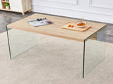 The top of the coffee table is made of medium density fiberboard and wooden stickers, with W1151P183734