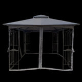 ZUN 10x10 Outdoor Patio Gazebo Canopy Tent With Ventilated Double Roof And Mosquito net W41940785