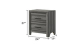 Denver Modern Style 2-Drawer Night stand Made with Wood in Gray B009P272309