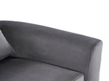 Half Disassembled Single Chair With Gold Feet And Pedals Flannelette Indoor Leisure Chair Dark Gray 65909311