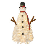 ZUN 4ft Pre-lit Christmas Tree with 100 Lights, Snowman-Shaped Artificial Christmas Tree, Xmas Tree with N710P181795K