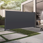 ZUN 118" x 71" Retractable Side Screen Awning, UV Resistant and Waterproof Patio Privacy Screen,Dark 96590280