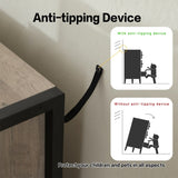 Wood Dresser with 6 Drawers, Wooden Storage Closet for Bedroom, Solid Clothes Cabinet with Sturdy 51437233