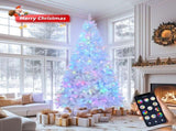 8 FT Pre-lit Artificial Christmas Tree, APP Controlled Xmas Tree Hinged Branches with 500 RGB Lights 34343736