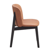 Camel Polish and Black Padded Side Chair B062P209252