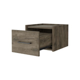 ZUN Elfrida Wall-Mounted Nightstand, Sleek Single-Drawer Design with Spacious Top Shelf B200P176107