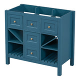 36'' Bathroom Vanityout Sink, Solid Wood Frame Bathroom Storage Cabinet, Freestanding Vanity N710P175425C
