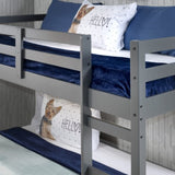 Grey Twin Loft Bed with Ladder B062P189210