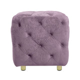 Purple Modern Velvet Upholstered Ottoman, Exquisite Small End Table, Soft Foot Stool,Dressing Makeup W1170103517