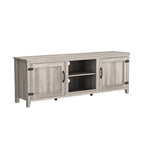 ZUN TV Stand Storage Media Console Entertainment Center With Two Doors, Grey Walnut 30887061