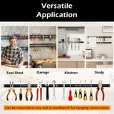 Black Magnetic Tool Organizer Strips - Carbon Steel Construction, Ideal for Clutter-Free 63375487