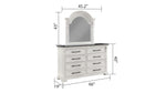 ZUN Transitional Style 8- Drawer Dresser Made with Wood in Antique White B009P155294