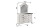 ZUN Transitional Style 8- Drawer Dresser Made with Wood in Antique White B009P155294