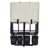360&deg Rotating Rear Wheel Heavy-Duty Folding Wagon Multi-Use Garden Cart with All-Terrain Wheels, W321P297094