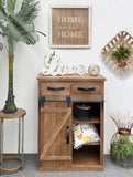Classic American Country Style Single Barn Door With 2 Drawers Vintage Wooden Cabinets 77319807