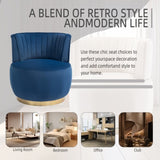 COOLMORE 360 Degree Swivel Cuddle Barrel Accent Sofa Chairs, Round Armchairs with Wide Upholstered, W395P145392