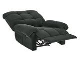 Dark Gray Recliner Chair, Overstuffed Armchair, Manual Recliner, Living Room Seating, Reading Chair, 07638741