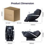 ZUN BOSSCARE 3D SL Zero Gravity Massage Full Body Chair with APP Control Shiatsu Recline Black W730P162483