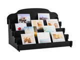 Card Tiered Wooden Display Stand for Postcard Brochure Photos Sticker Holder 02881332