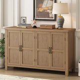U_STYLE 4-Door Storage Sideboard with Adjustable Shelves and Retro Atimon Handles ,Ample N711P218615D