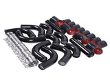 2.5 Inch 12pcs Universal Aluminum Tube Set Black 06549942