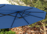 Outsunny 9.5' Double-sided Patio Umbrella with 3 Air Vents, Tilt and Crank, Outdoor Umbrella, Navy W2225P485595