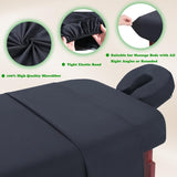 ZUN 3 Piece Massage Table Sheets Set 4 Sets Microfiber Massage Bed Cover Soft Waterproof and Oil Proof 07618745