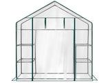 Mini Walk-in Greenhouse with PVC Cover, 4-Shelf Indoor Outdoor Planting Green House for 87986712