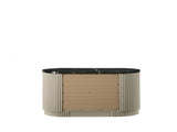 Travonte Gray Linen & Beige Nightstand B2756P504966