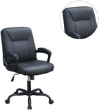 ZUN Relax Cushioned Office Chair 1pc Black Upholstered Seat back Adjustable Chair Comfort HS00F1680-ID-AHD