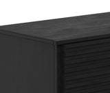 ZUN 89 inch TV Stand for TVs up to 100 inches, No Assembly Required, Black Finish B108P255354