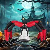 10ft Wide 5ft Tall Giant Halloween Inflatable Spider - LED Head Light 2 Red Eye Tunnel Lights, 52148484
