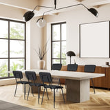 Set of 6 Modern Padded Dining Chairs for Kitchen Bar Office Chair, Black 09325536