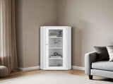 Ruffin Display Cabinet, 1 Door, 4 Shelves, White B097P474260