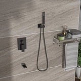 Shower System with Waterfall Tub Spout,12 Inch Wall Mounted Square Shower System with Rough-in W124381902