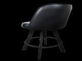 Set of 2 commercial-grade, super comfortable upholstered swivel bucket-seat bar stools with metal W5232P423631