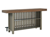 U_Style 3-in-1 Sideboard Table, Counter Height Table & Bar Table with Wine Storage,Modern Top Wine N711P427063R