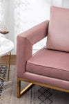 ZUN Lenola Contemporary Upholstered Accent Arm Chair, Pink T2574P164512