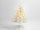 4FT Pre-lit Aspen Fir Artificial Christmas Tree, Hinged Xmas Tree 280 Snow Flocked Branch Tips, 230 61328301