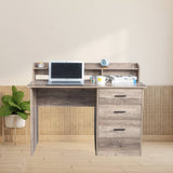 Gray embossed particleboard with triamine laminated desktop storage layer 110*50*95cm three drawers 63916643