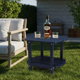 2-Tier Side Table, HDPE Adirondack Table Patio Side Table, Weather Resistant End Table Small 43896743