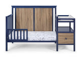 Connelly 4-in-1 Crib and Changer Combo Midnight Blue/Vintage Walnut B022P204837