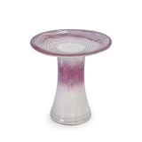 17'' Ceramic Bird Bath for Outside, Elegant Tall Outdoor Bird Bath, Lightweight Pedestal Glazed W3273P322556