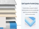 Twin Size Mattress,12 Inch Hybrid Mattress, Individually Pocketed Innerspring, Medium Firm T3962P406342