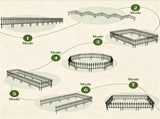 Black Foldable Garden Border Fence, 5 Pack No Dig Animal Barrier, Decorative Metal Fencing for Lawn 27478670
