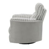 Emee Gray Corduroy Glider Recliner w/ Swivel B2726P251668