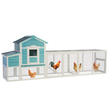 Wooden Chicken Coop with Nesting Box and Free-Range Door, All-Weather Asphalt Roof, Sliding Tray for W773P335211