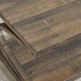 ZUN Unique coffee table, wood 23.8 inch modern coffee table modern center table with storage, W1781P178582